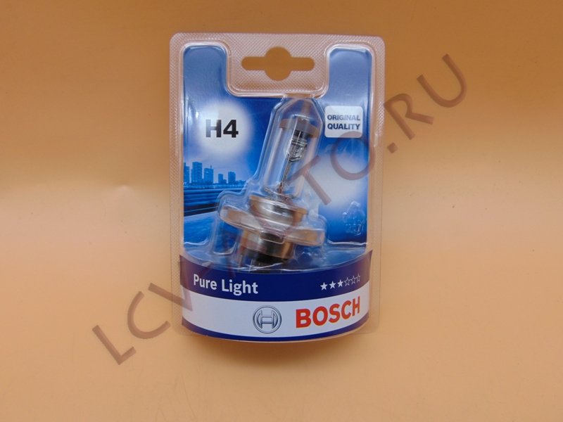 Лампа H4 12V 60/55W Plus Блистер 1 шт - BOSCH (артикул: 1987301001)