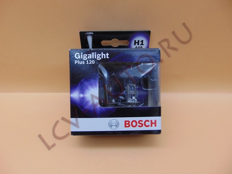 Лампа H1 12V 55W GigaLight Plus 120 к-т 2шт - BOSCH (артикул: 1987301105)
