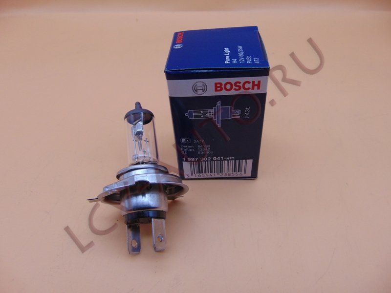 Лампа H4 12V 60/55W - BOSCH (артикул: 1987302041)