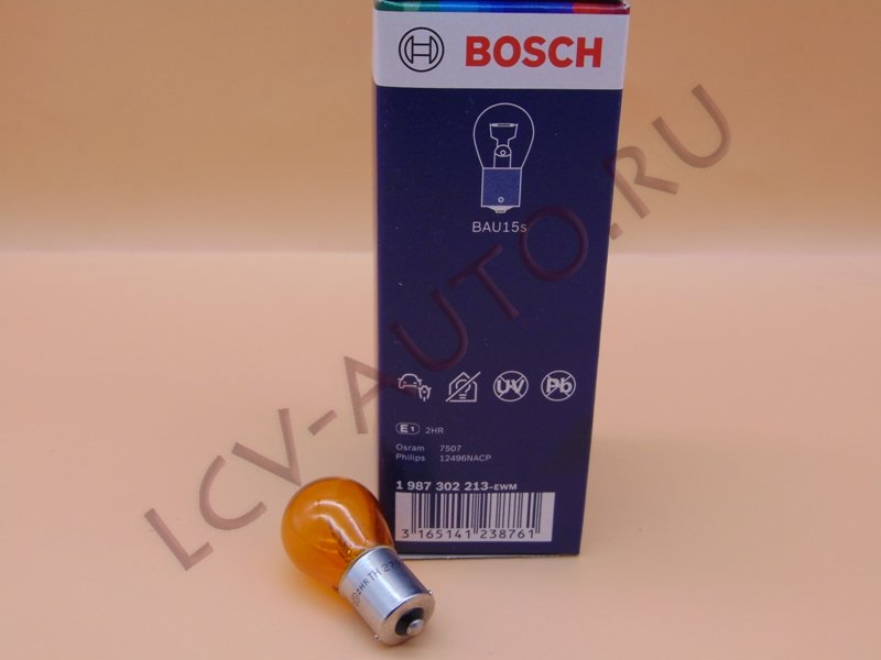 Лампа PY21W 12V BAU15s цокольная оранжевая - BOSCH (артикул: 1987302213)