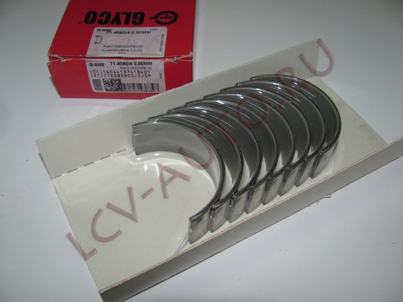 Вкладыши шатунные 050 к-т 2.3 IVECO - GLYCO (артикул: 714080/4050MM)