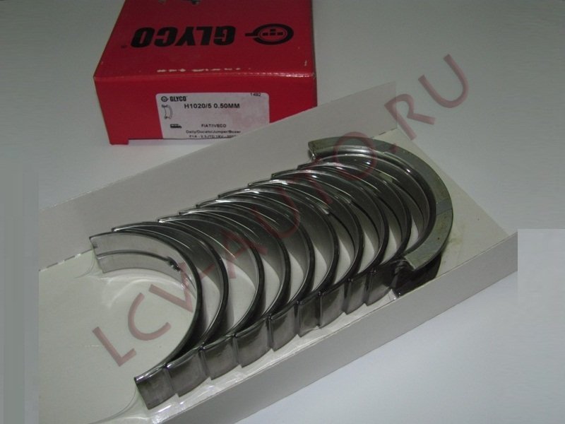 Вкладыши коренные 050 к-т 2.3 IVECO - GLYCO (артикул: H1020/5-050MM)