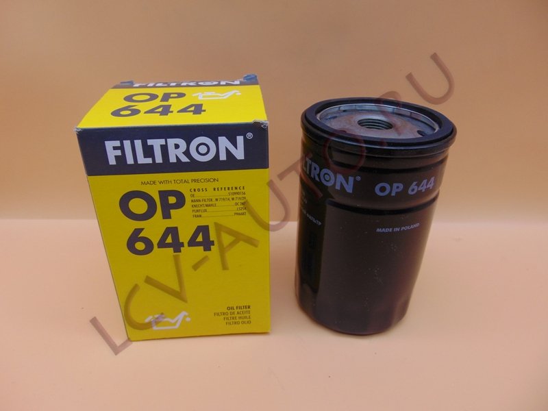 Фильтр масляный - FILTRON (артикул: OP 644)