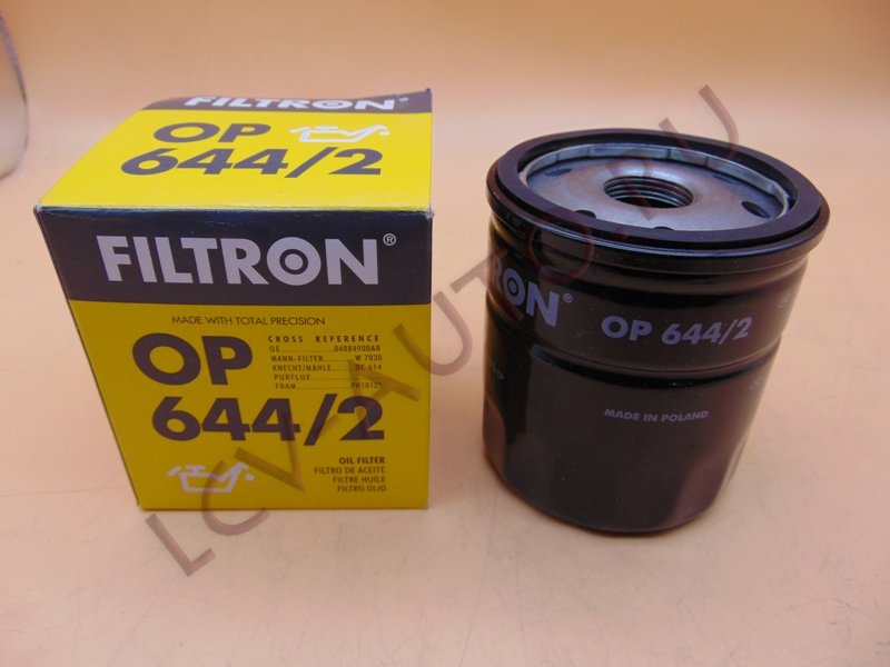 Фильтр масляный - FILTRON (артикул: OP 644/2)