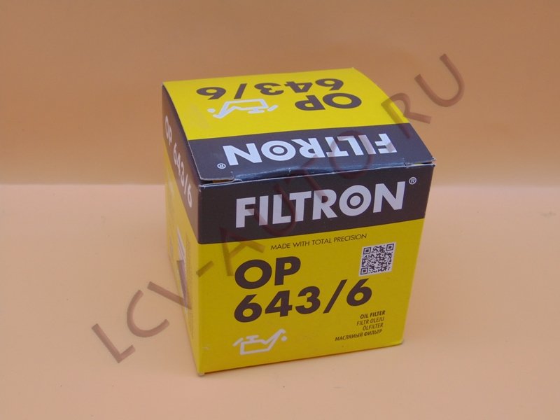 Фильтр масляный - FILTRON (артикул: OP 643/6)