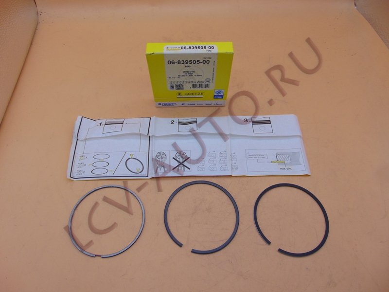 Кольца поршневые 86,0+0,25 2.2L (1 цил) 2.2 FORD - GOETZE (артикул: 06-839505.00)