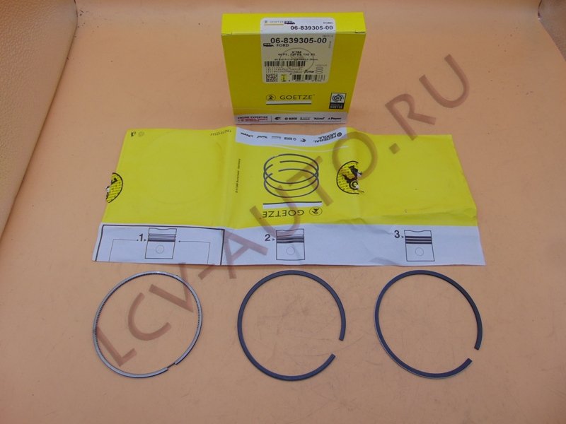 Кольца поршневые 89,0+0,25 (1 цил) 2.4 FORD - GOETZE (артикул: 06-839305.00)