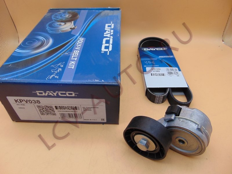Ремень генератора (ремень+ролик) 2.8 IVECO - DAYCO (артикул: KPV038)