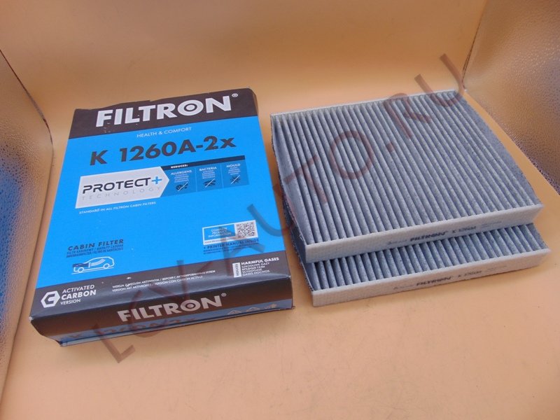 Фильтр салона угольный комплект 2-шт. +F10 - FILTRON (артикул: K 1260A-2X)