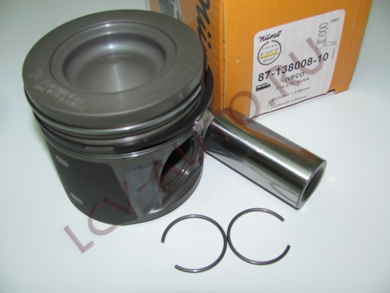 Поршень +0,6 к-т (с кольцами) 2.3 IVECO - NURAL (артикул: 87-138008-10)