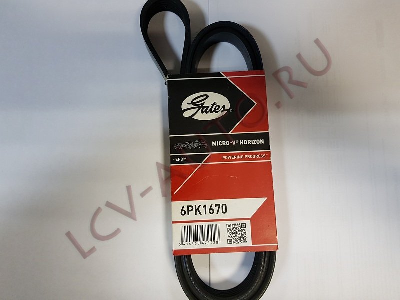 Ремень генератора +АС 2.2 FORD FWD - GATES (артикул: 6PK1670)