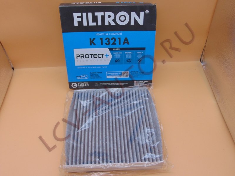 Фильтр салона угольный VESTA, LARGUS, LOGAN, SANDERO, DUSTER - FILTRON (артикул: K 1321A)