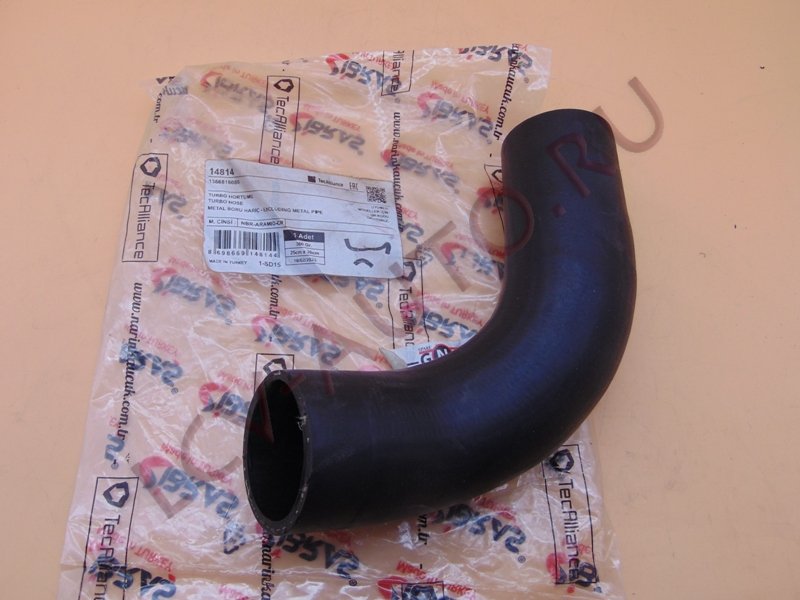 Патрубок (турбина-интеркуллер) левый (угловой) 2.3 IVECO - IBRAS (артикул: 14814)