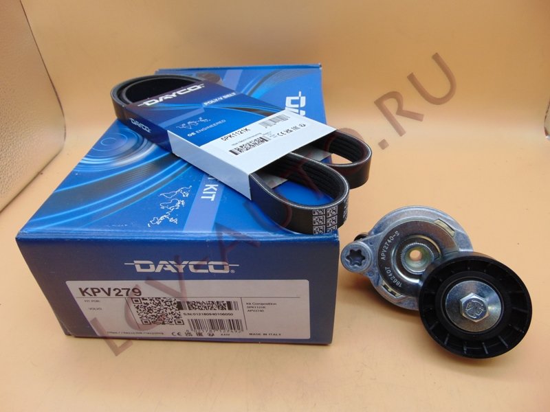 Ремень генератора (ремень+ролик натяжной) - DAYCO (артикул: KPV279)