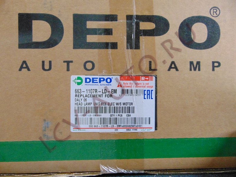 Фара правая - DEPO (артикул: 663-1107R-LD-EM)