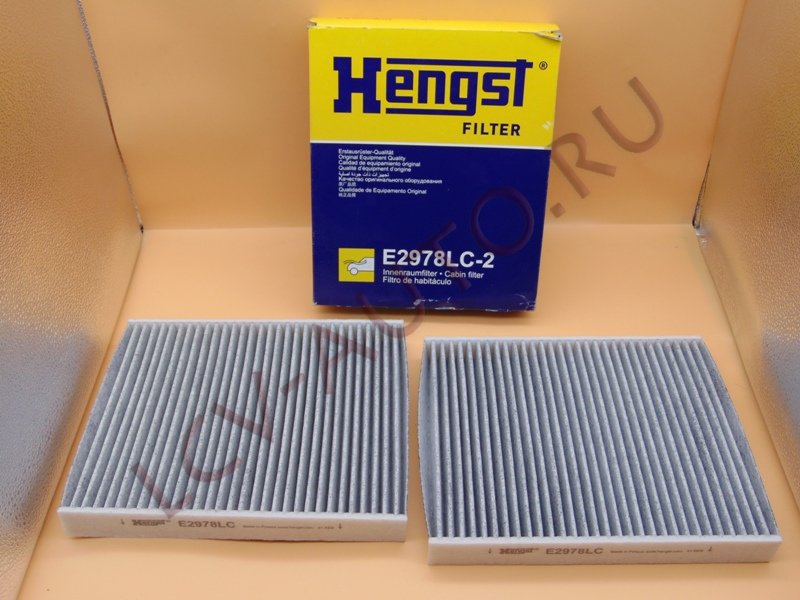 Фильтр салона угольный комплект 2-шт. +F10 - HENGST (артикул: E2978LC-2)